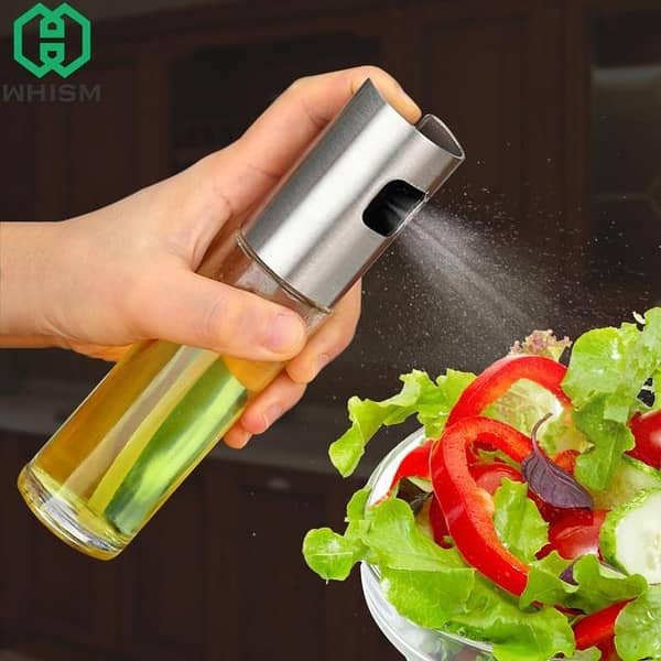 Glass Spray Olive Oil Spraying Bottle Dispenser Sprayer Can Jar Kitchen Barbecue Tool