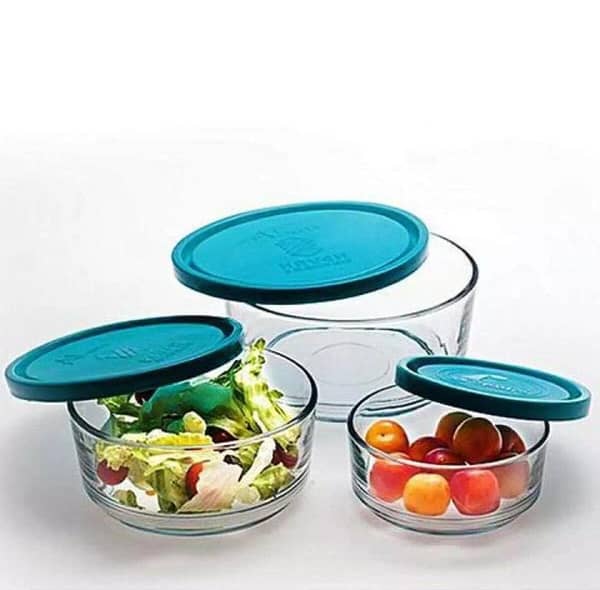 3 Pieces/ Bowl Container Lunch Box for Office Worker Leakproof Glass Lunch Box with Lid Health Food