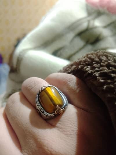 Tiger’s Eye Men’s Eternity Ring,