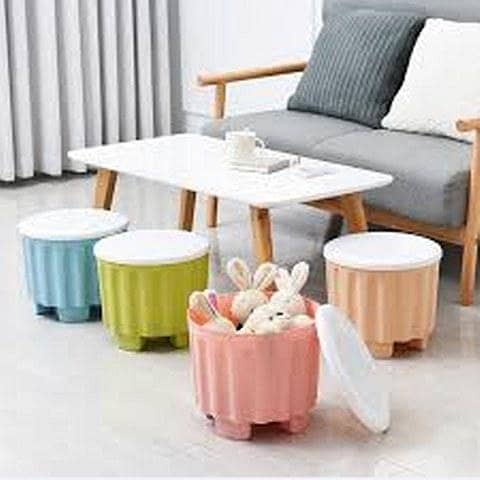 Multi-functional Large Capacity Plastic Storage Stool