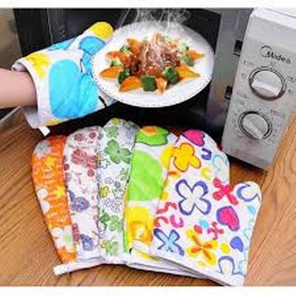 Heat Resistant Oven Gloves Insulated Hot Grilling Mitts for Kitchen BBQ Baking Cooking