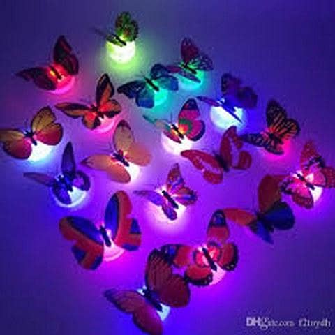 LED Butterfly Night Light - Glow In The Dark, Color Changing, Ideal for Kids' Rooms