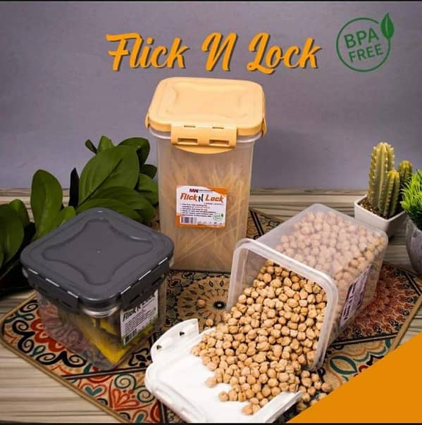 Flick n Lock Container  1200 ml Air Tight Jar