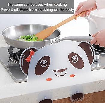 Bear and Panda Kitchen Water Splash Guard Sink Water Splash Proof Retaining Plate with Attached Kitchen Dish Washing Baffle Board Household Tools