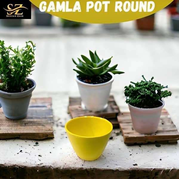 Set of 3 Melamine Plant Pots for Home Decor