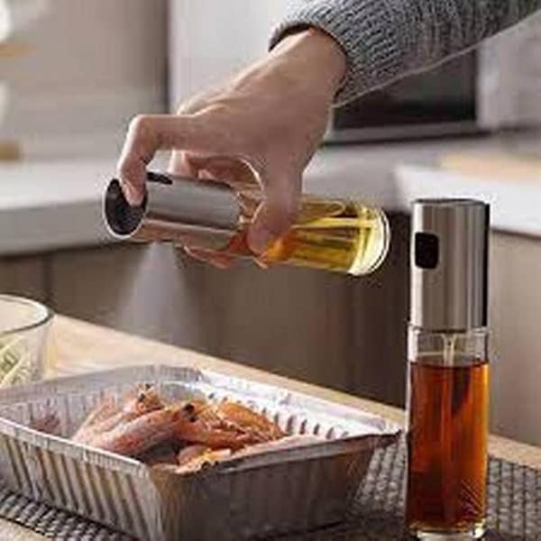 Glass Spray Olive Oil Spraying Bottle Dispenser Sprayer Can Jar Kitchen Barbecue Tool