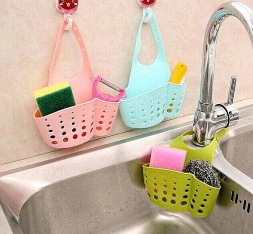 Wonderlife Kitchen Sponge Drain Holder Wheat Fiber Sponge Storage Rack Basket Wash Cloth Or Toilet Soap Shelf Organizer