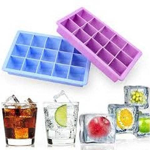 Perfect Cube Ice Mold Trays, Sturdy Silicone, Fade Resistant, 1.25 Cubes