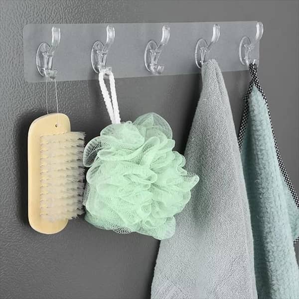 Nail-Free Clear Adhesive Wall Hook for Home Decor and Storage