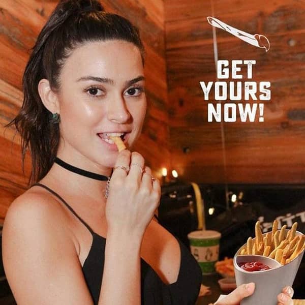 Plastic Cup Self Stand 2 in 1 French Fry Cone Dipping Cup Potato Tool Tableware French Fries Chip Chip Cone Holder Cups