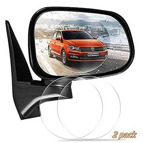 2Pieces 95*95mm 2in1 HD Rainproof Car Rear view Mirror Film Sticker Rain Proof Sticker Film Protective Film Side Windown