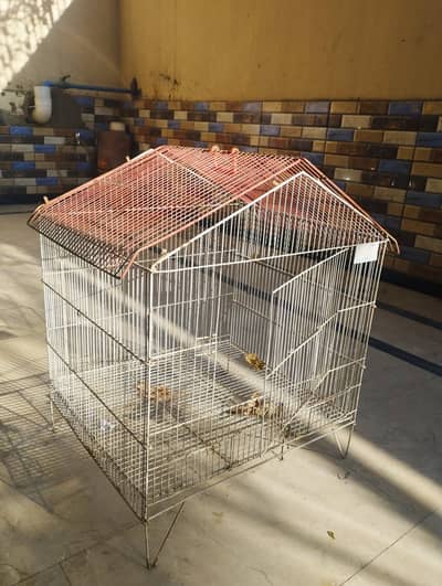 TWO PORTION CAGE & ONE SEPERATE CAGE FOR HEN/PARROT