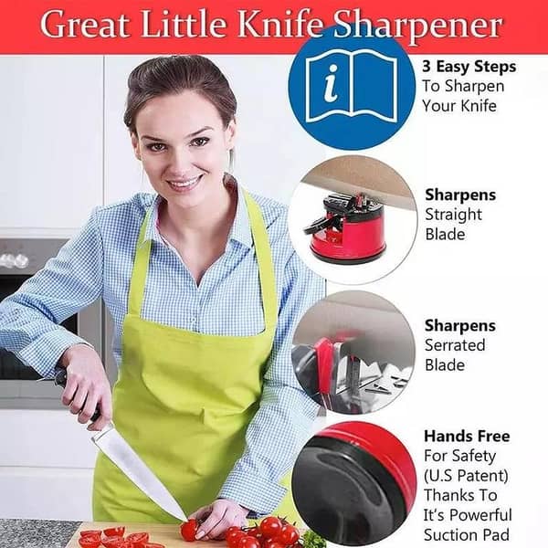 Knife Sharpener Suction Knife Sharpening Tool Easy and Safe to Sharpens Kitchen Knives Sharpener