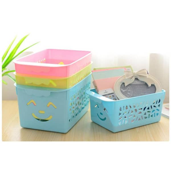 1 Piece Smiley Toys Storage Basket – Large and Durable