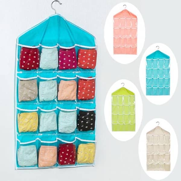 Hanging Storage Organizer Bag with 16 Pockets for Wardrobe and Door