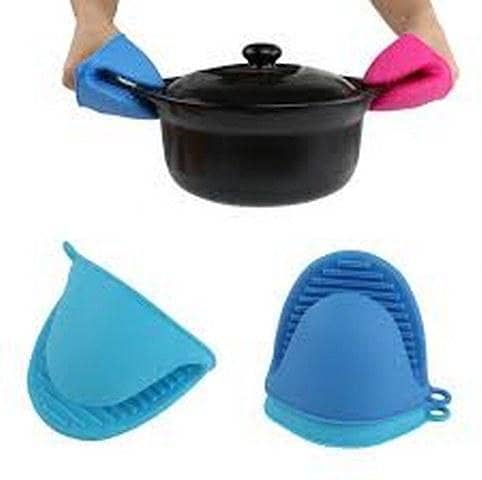 Silicone Oven Gloves (2 Pcs) - Heat Resistant Mini Mitts for Cooking, BBQ, and Kitchen Use