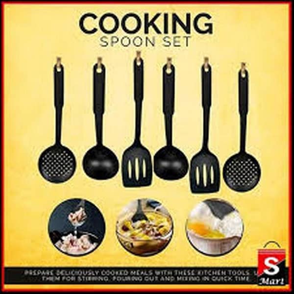 High Quality Imported Pack of 4 Non Stick Spoons Set Kitchen Supplies Cooking Utensils Tools