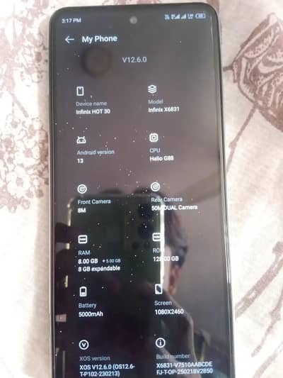 Infinix Hot 30 16 128 complete