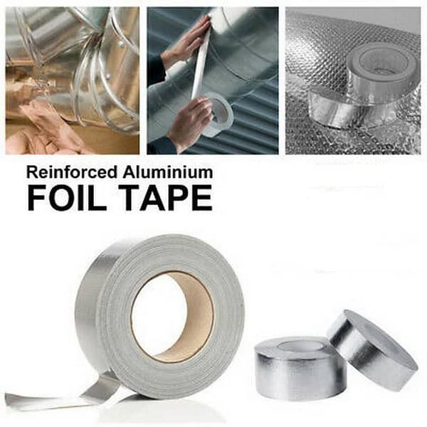 Aluminum Foil Butyl Rubber Tape - High Temperature Waterproof and Leak Proof Self-Adhesive Duct Repair Tape