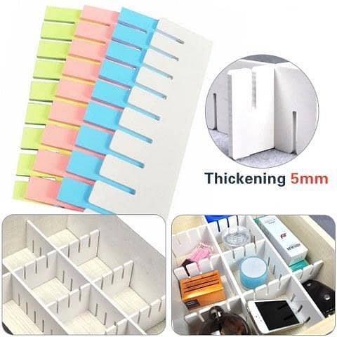 4-Piece Set Adjustable Divider Organizers for Drawer Storage - Ideal for Underwear and Socks