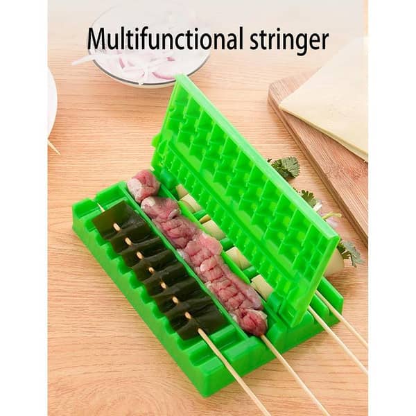Barbecue Stringer Skewers Kebab Maker for Beef, Meat, and Vegetables - Kitchen BBQ Accessory