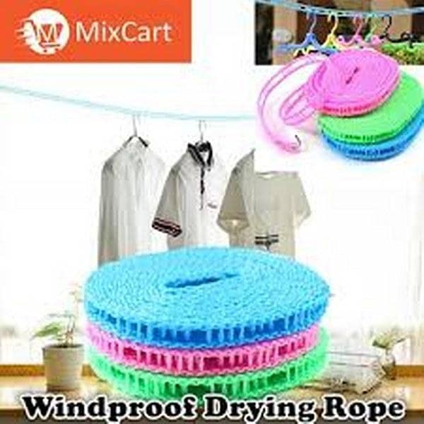 5M Nylon Windproof Drying Rope for Clothes - Durable Hanging Hangers