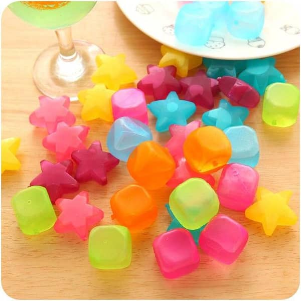 Reusable Blue Ice Cubes PVC Non-melting Ice Cube Food Grade Plastic Cold Drinks Without Dilution Food Grade PE