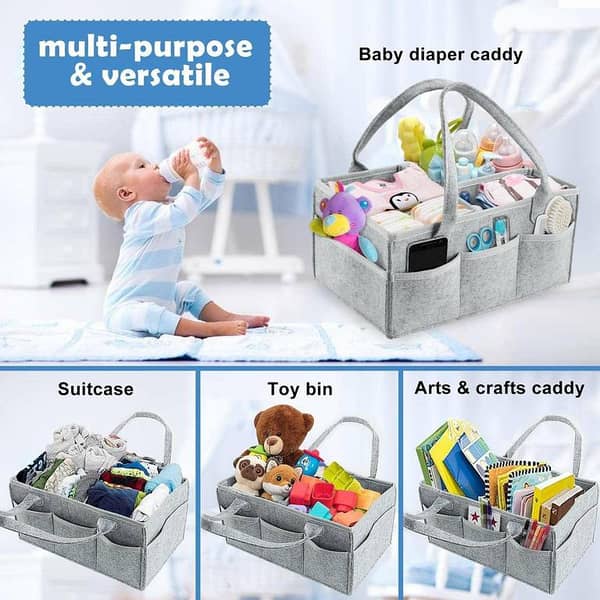 Portable Baby Diaper Caddy Organizer - Essential Storage Basket for Nurseries