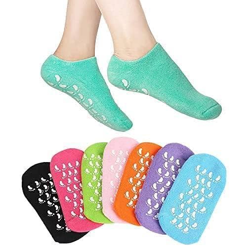 2pcs Reusable Gel Moisturizing Foot Sleeves - Soft Silicone, Easy-Clean Lightweight Design for Home Foot Care, DIY Light Beige Hydration & Crack, Perfect Holiday Gift for Christmas/Halloween, Foot Care Essentials, Foot Moisturizer, Skincare Routine, Comfo