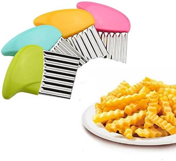 Wave onion potato slices wrinkled french fries salad corrugated cutting chopped potato slicer kitchen gadgets and accessories