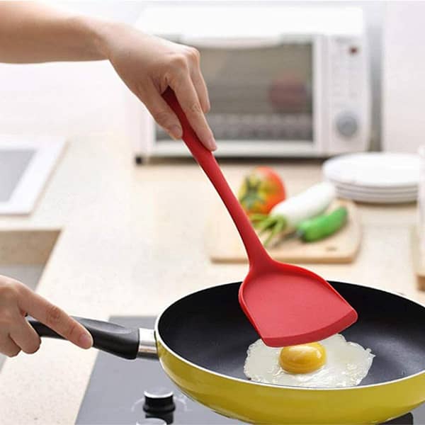 Non-Stick Spatula Silicone Heat-Resistant Handle Turner Shovel Cooking Tool