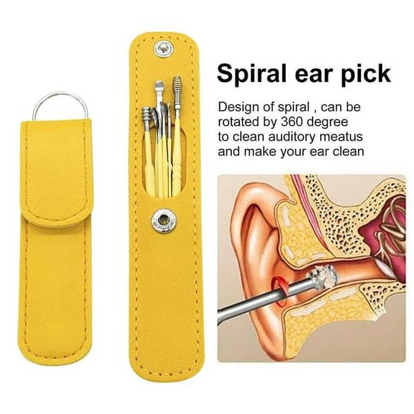 6-Piece Ear Wax Cleaning Kit with Stainless Steel Tools - Effective Ear Cleaning Set