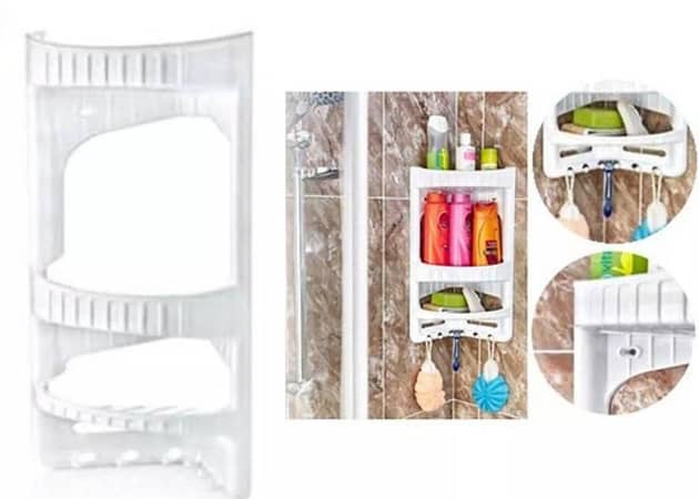 Corner Shower Caddy for Shampoo and Bath Items