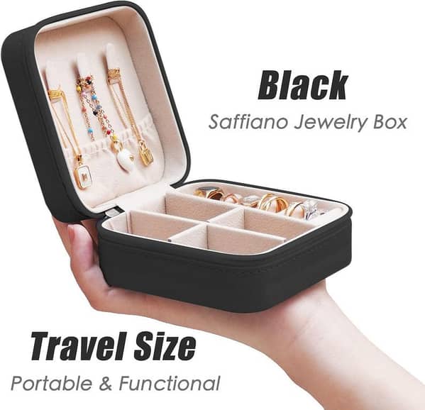 Compact Jewelry Organizer Box for Travel – Perfect for Rings and Necklaces