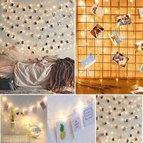 LED Photo Clip String Lights 5M 20 Clips 220v Plug Warm White LEDs Operated Fairy Bedroom Home Decoration for Hanging Photos