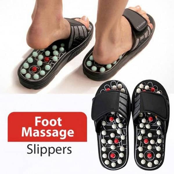 Black Foot Reflexology Massage Slippers