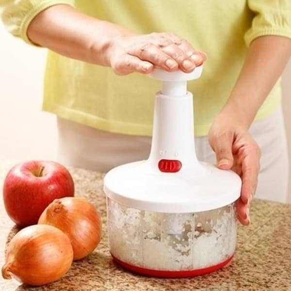 Twist Cut Fruit Vegetable Cutter Kitchen Food Chopper Slicer Plastic White
