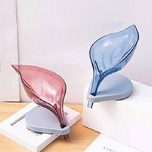 Leaf-Shaped Soap Holder Tray for Bathroom and Kitchen - Practical Soap Storage Solution