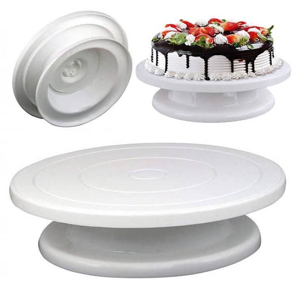 1Pcs Plastic Cake Turntable Cake Stand Cake Decorating Anti-Skid Round Cake Stand –  28Cm