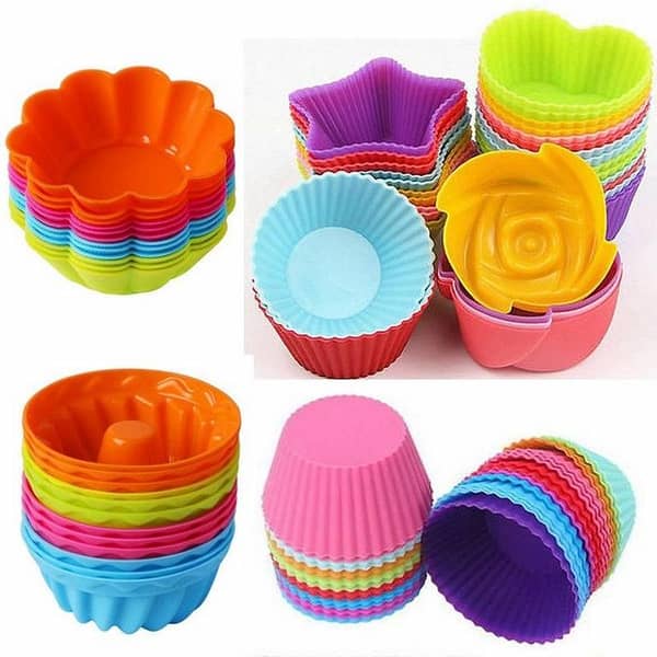 3/Pcs Silicone cupcake Mold Silicon Muffin cups molds small cake baking bakeware Tool jelly pudding mould star round square shape
