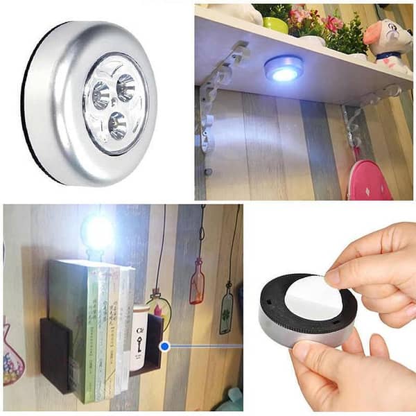 Mini Touch LED Night Lights for Wardrobe Car Outdoor Wall Hanging Lamp 1pc