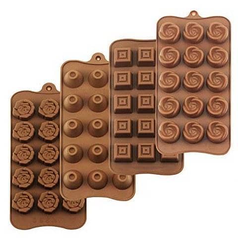 New Silicone Chocolate Mold 12 Shapes Chocolate baking Tools Non-stick Silicone cake mold Jelly and Candy Mold 3D mold DIY Good