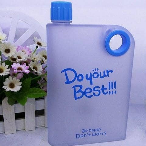 Portable Ultra Slim Stylish Note Book Water Bottle Do your Best!