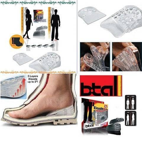 WSWS 5Cm Elevate Height Increase Insoles - 2-Layer Design