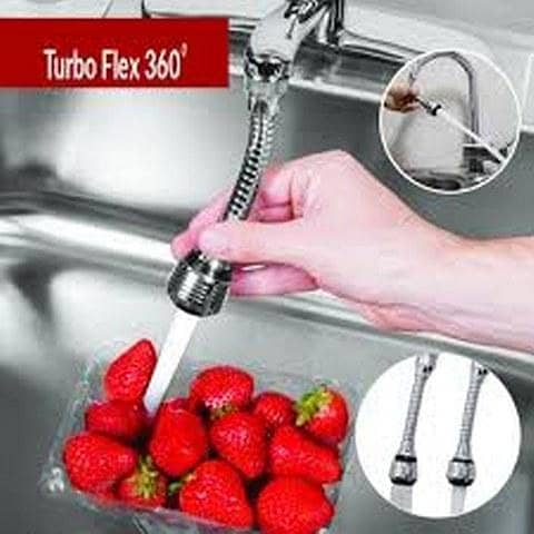 Turbo Flex 360-Degree Faucet Sprayer with Flexible Hose