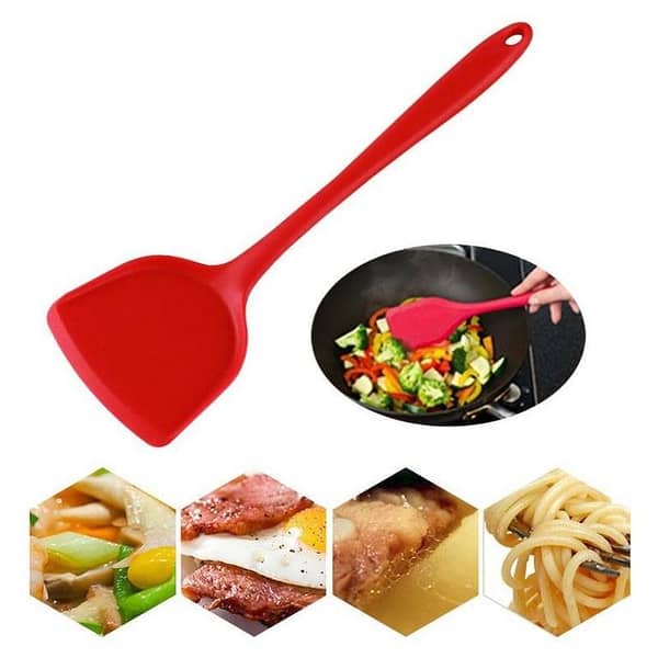 Silicone Non-stick Egg Fish Turner Kitchen Shovel Silicone Spatula Heat-Resistant