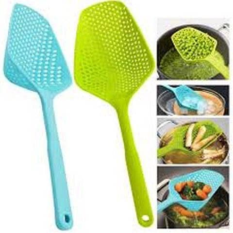 New Strainer Plastic Spoon Slotted Drain Water - Multicolor