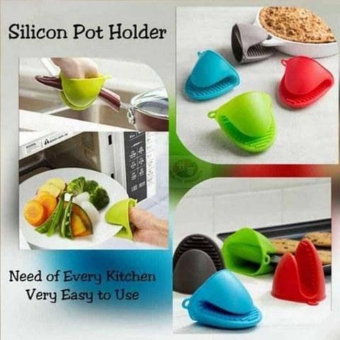 Mini Silicone Pot Holder Mitts (2-Pack) for Safe Cooking Grips