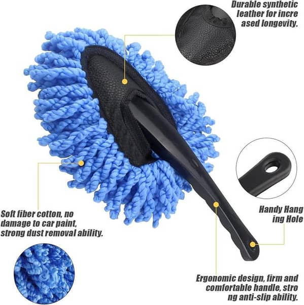 Microfiber Car Dash Duster by Super Soft - Multi-Functional Brush for Interior and Exterior Cleaning