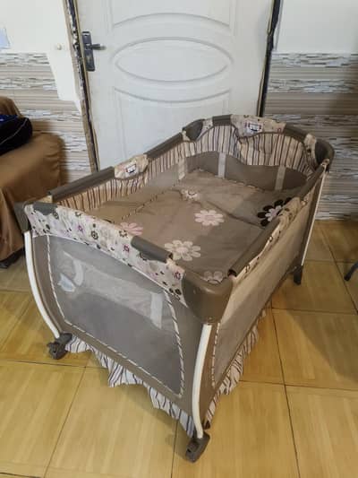 baby bed, crib, chair,